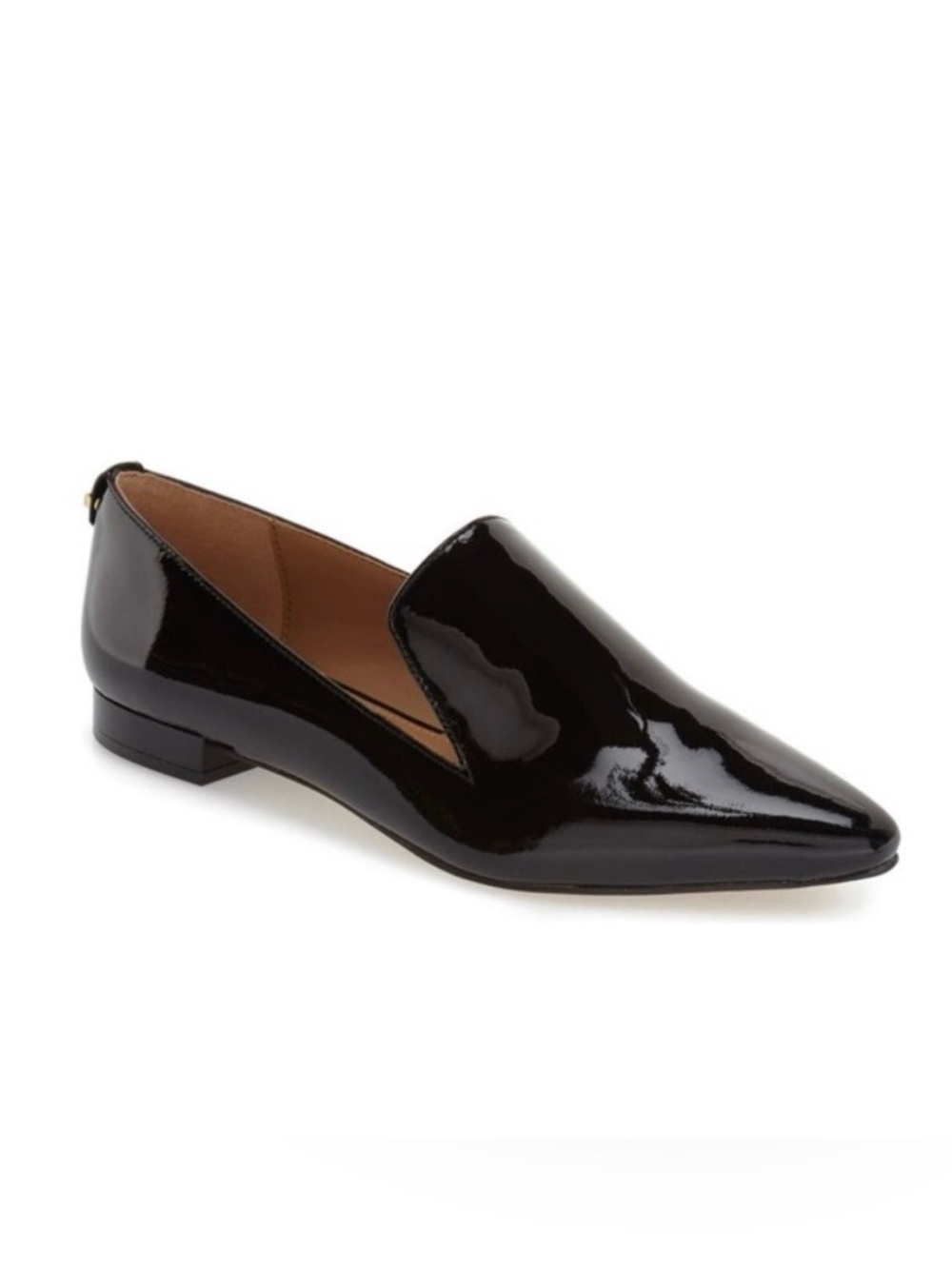 VERY GOOD CONDTN Calvin Klein Black Patent Elin Loafer (7.5)